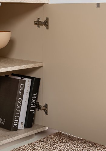 NORDVÄRK Arista - Mink, konsol i travertin