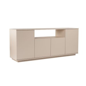 NORDVRK Arista sknk, m. 4 lger, 2 hylder - Mink og travertin melamin (180x44,5)