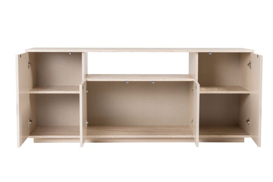 NORDVÄRK Arista - Mink, konsol i travertin