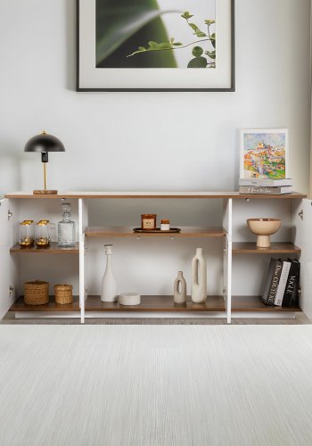 NORDVÄRK Arista - Hvid, konsol i valnd