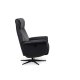 Tristan recliner stol, manuel, m. vippefunktion, fodskammel og armln - sort lder/PVC