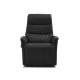 Max lenestol, med 2 motorer, setelfter, vippefunksjon, fotskammel og armlener - svart skinn/PVC
