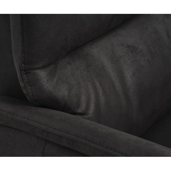 Max recliner stol, m. 2 motorer, sdelft, vippefunktion, fodskammel, armln - onyx sort micro lder