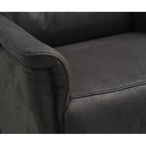 Max recliner stol, m. 2 motorer, sdelft, vippefunktion, fodskammel, armln - onyx sort micro lder