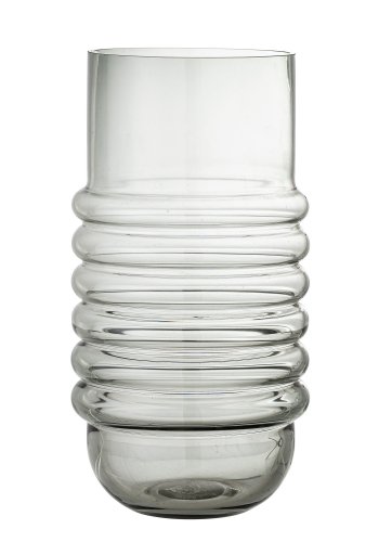 BLOOMINGVILLE Belma Vase, Grau, Glas