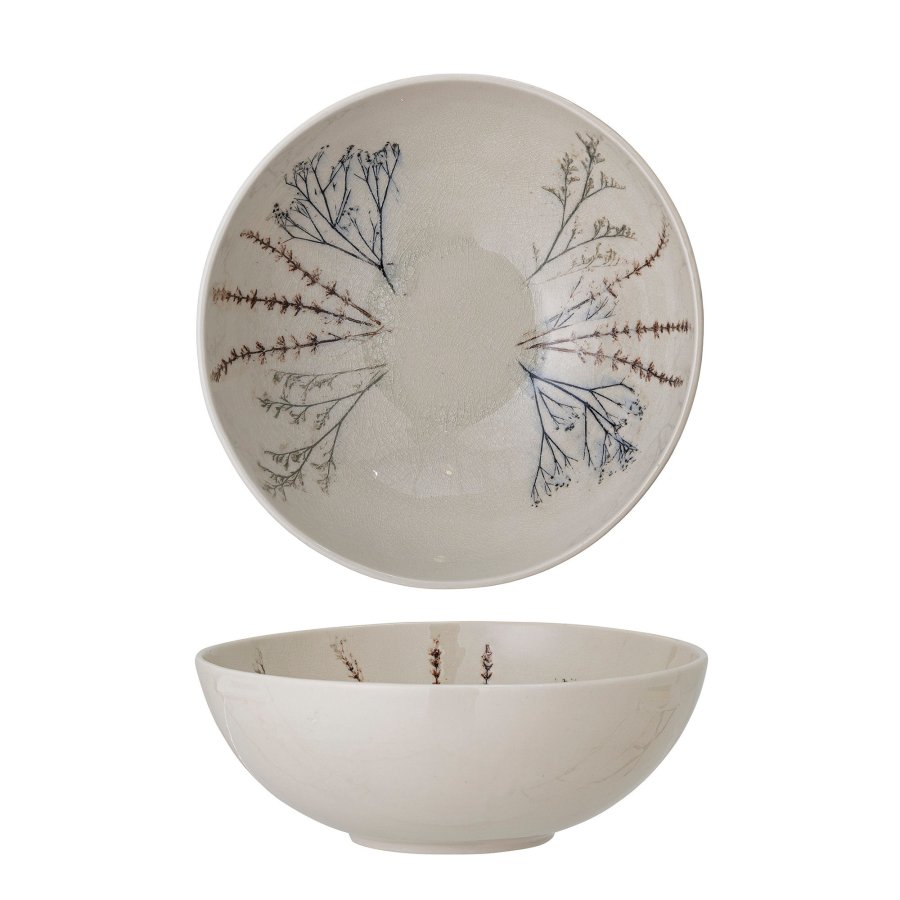 BLOOMINGVILLE Bea Salatschüssel, Natur, Steingut