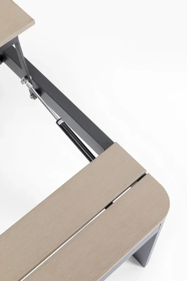 KARE DESIGN Happy Day multifunktionelt havebord/bord med bnk - polywood og aluminium (90x71)