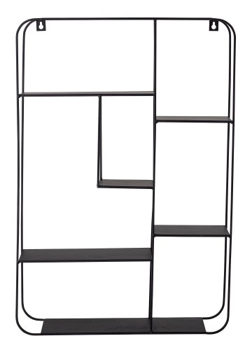 BLOOMINGVILLE Ebert vegghylle, rektangulr - svart metall