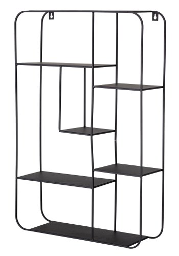 BLOOMINGVILLE Ebert vegghylle, rektangulr - svart metall