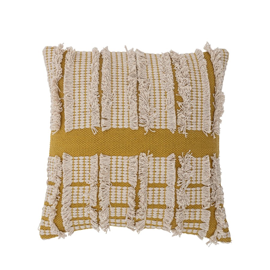 BLOOMINGVILLE Cea Kissen, Gelb, Baumwolle B: 45cm, L: 45cm