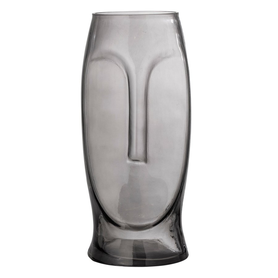 BLOOMINGVILLE Ditta Vase, Grau, Glas