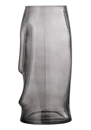 BLOOMINGVILLE Ditta Vase, Grau, Glas