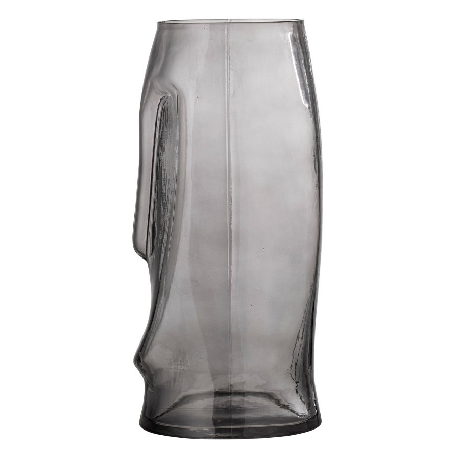 BLOOMINGVILLE Ditta Vase, Grau, Glas