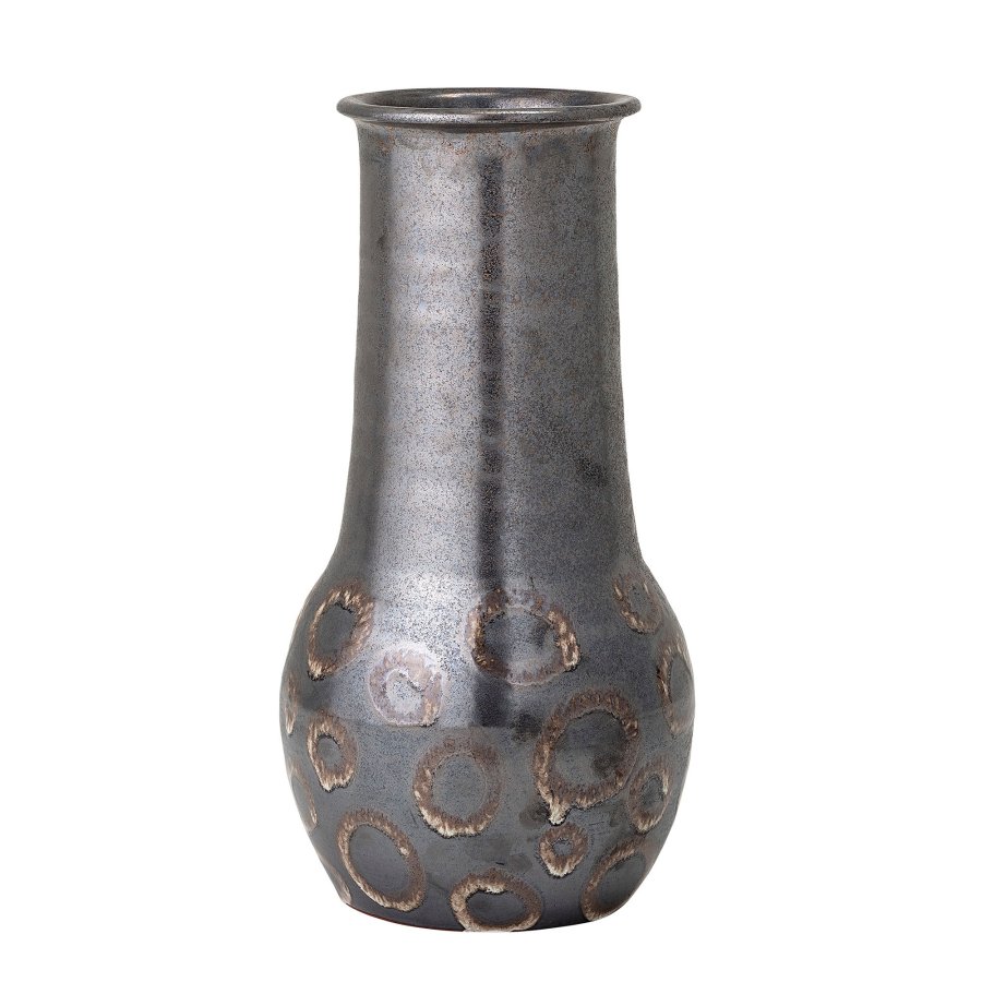 BLOOMINGVILLE Gorm Dekorative Vase, Schwarz, Terrakotta