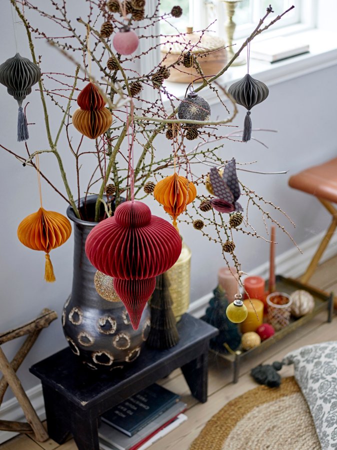 BLOOMINGVILLE Gorm Dekorative Vase, Schwarz, Terrakotta