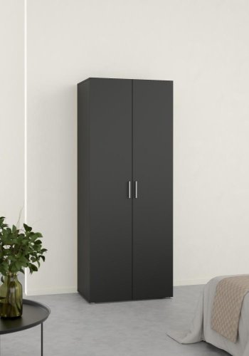 TVILUM Pepe Kleiderschrank 3 Türen - ParcelMatt Black Matt Black