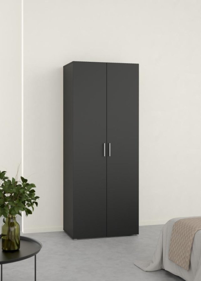 TVILUM Pepe Kleiderschrank 3 Türen - ParcelMatt Black Matt Black