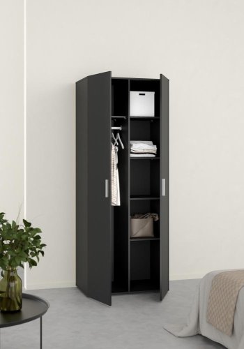 TVILUM Pepe Kleiderschrank 3 Türen - ParcelMatt Black Matt Black