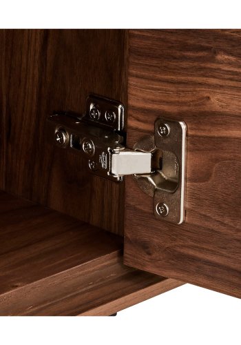 Tokyo TV-bord, w. 2 drer og 1 skuff - brun valntt (160x45)