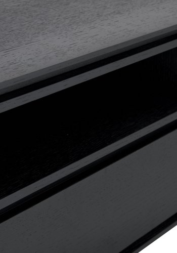 Tokyo TV-bord, w. 2 drer, 1 skuff og 1 pent rom - svart eikefiner og metall (160x45)