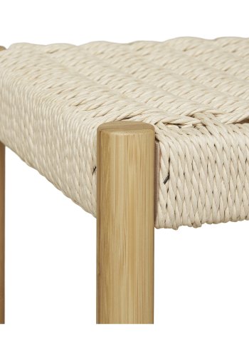 HOUSE NORDIC Ember klesstativ, med benk i naturlig rotting, 1 klesstang og 1 hylle - naturlig bambus