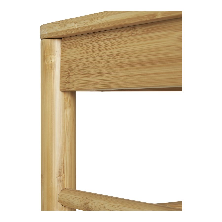 HOUSE NORDIC Ember klesstativ, med benk i naturlig rotting, 1 klesstang og 1 hylle - naturlig bambus