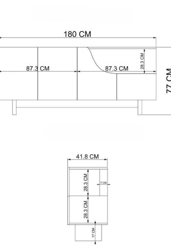 NORDV&Auml;RK Line - Beige konsoll