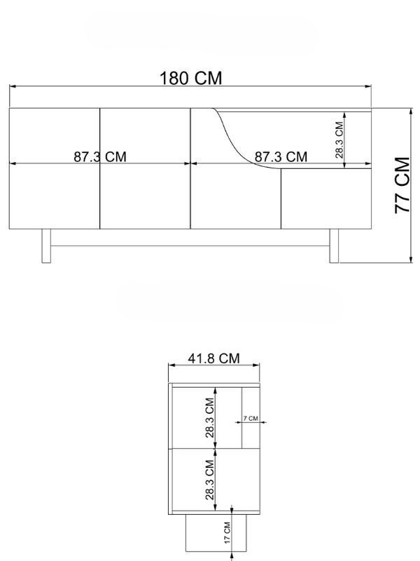 NORDV&Auml;RK Line - Beige konsoll