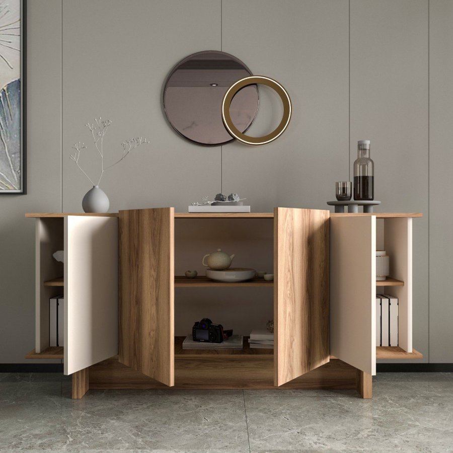 NORDV&Auml;RK Diana - Sand, Walnut Console