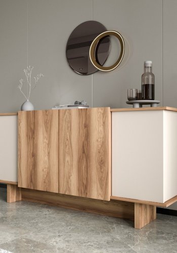 NORDV&Auml;RK Diana - Sand, Walnut Console