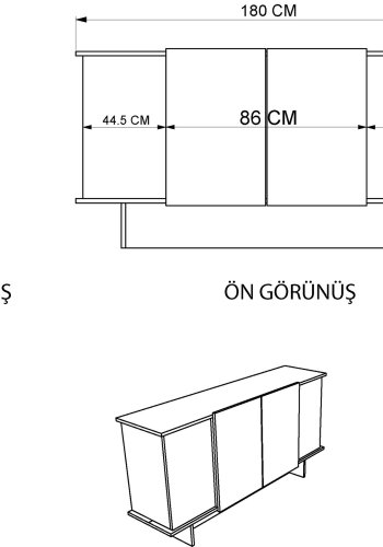 NORDV&Auml;RK Diana - Sand, Walnut Console