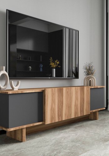 FUNZI LIVING Diana - Antracit, Valn�t TV-bord