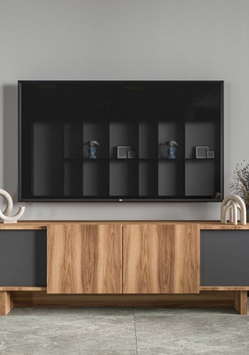 FUNZI LIVING Diana - Antracit, Valn&ouml;t TV-bord