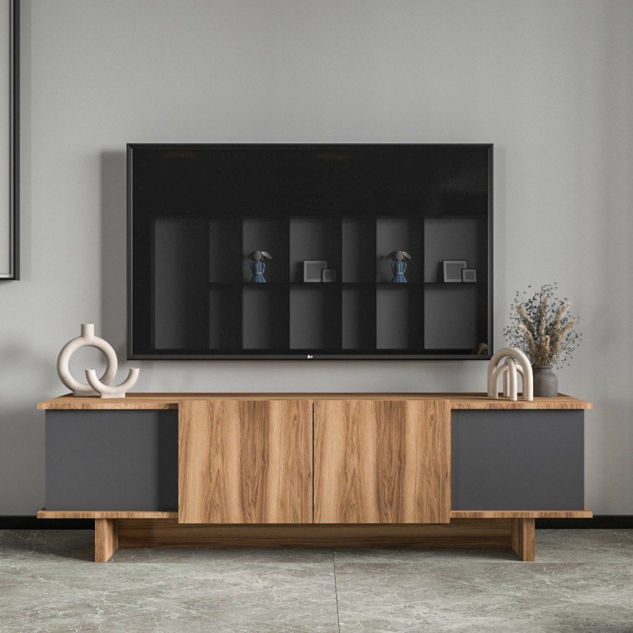 FUNZI LIVING Diana - Antracit, Valn&ouml;t TV-bord