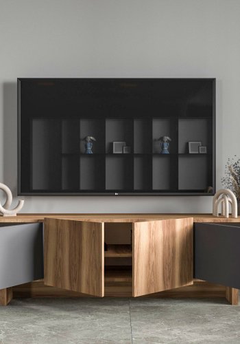 FUNZI LIVING Diana - Antracit, Valn&ouml;t TV-bord