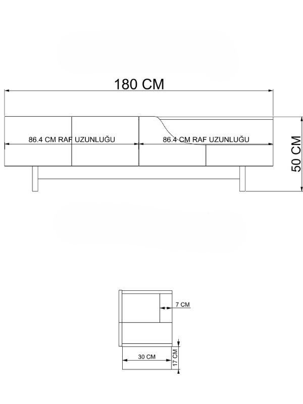 FUNZI LIVING Line - Beige TV-bord