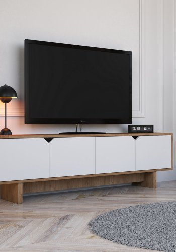 FUNZI LIVING Mete - Ek, Vit TV-b�nk