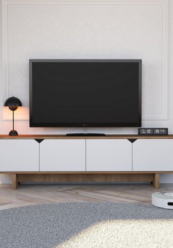 FUNZI LIVING Mete - Ek, Vit TV-b�nk