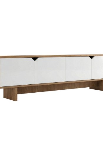 FUNZI LIVING Mete - Ek, Vit TV-b&auml;nk