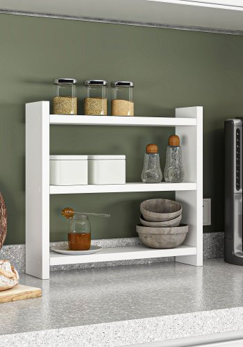 NORDVRK Cosmic kjkkenhylle, med 3 hyller - hvit melamin