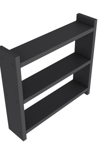 NORDVRK Cosmic kjkkenhylle, med 3 hyller - antrasittgr melamin