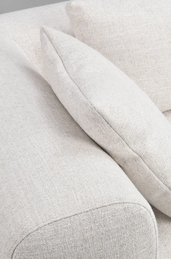 ROWICO Falkner soffa 3-sits ljusbeige tyg Oscar #1 (c3)