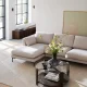 ROWICO Corwin soffa 3,5 sits sch�slong L ljusbeige tyg Rita #1 (c2)