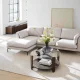 ROWICO Corwin soffa 3,5 sits sch�slong L ljusbeige tyg Rita #1 (c2)