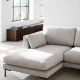 ROWICO Corwin soffa 3,5 sits sch�slong L ljusbeige tyg Rita #1 (c2)