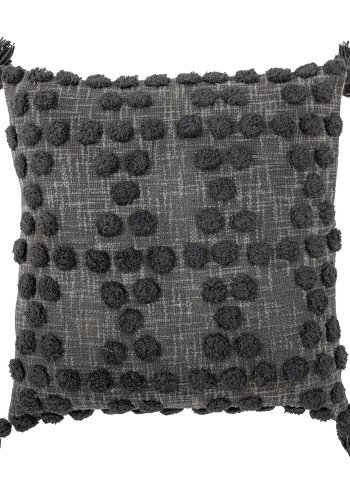 BLOOMINGVILLE Adiva Kissen, Grau, Baumwolle, B: 45cm, L: 45cm