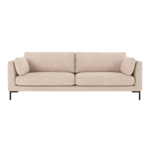ROWICO Corwin soffa 3-sits ljusbeige tyg Rita #1 (c2)