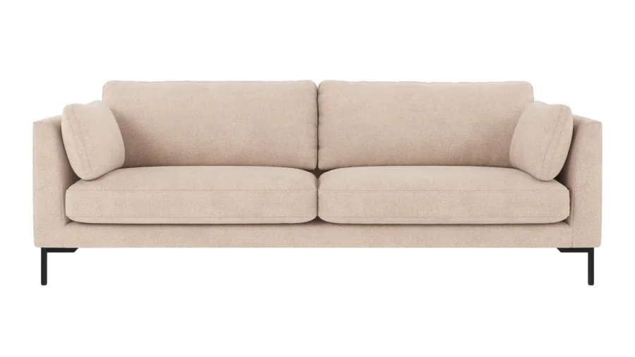 ROWICO Corwin soffa 3-sits ljusbeige tyg Rita #1 (c2)