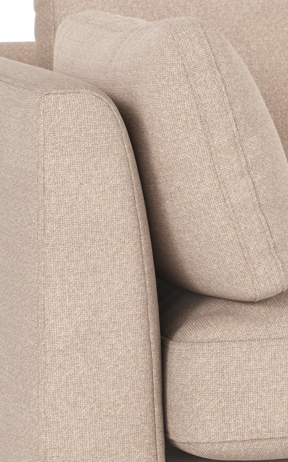 ROWICO Corwin soffa 3-sits ljusbeige tyg Rita #1 (c2)