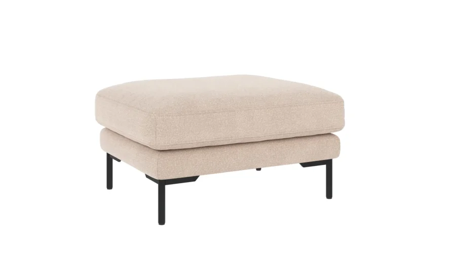 ROWICO Corwin fotskammel lys beige stoff Rita #1 (c2)
